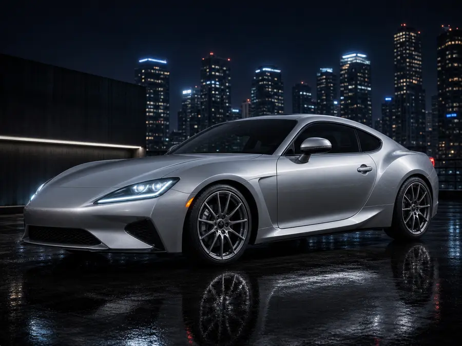 Silver sports coupe uploaded as the starting vehicle photo for an AI car modification preview
